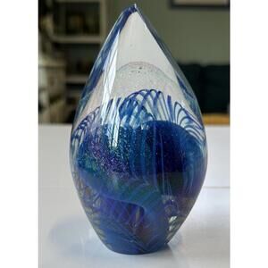 Robert Eickholt 2001 EMDC Glass Egg Paperweights Bubbles
